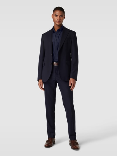 CK Calvin Klein Slim fit zakelijk overhemd met kentkraag, model 'POPLIN' Marineblauw - 1