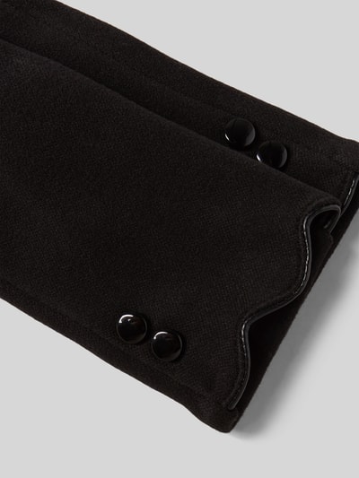 EEM Regular fit handschoenen met sierknopen Zwart - 2