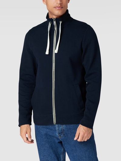 Tom Tailor Sweatjack met steekzakken opzij Marineblauw - 4