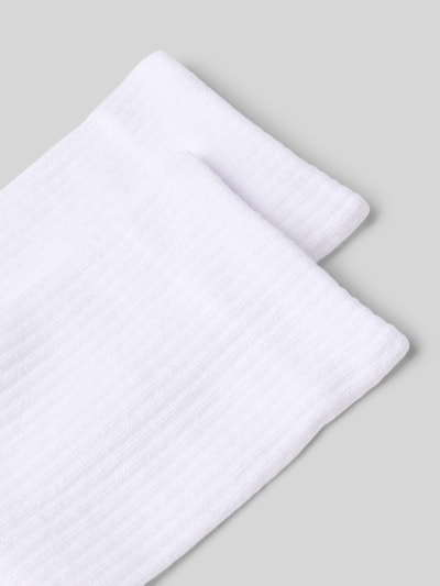 Snocks Sokken met labelstitching in een set van 2 paar Wit - 2