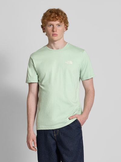 The North Face T-Shirt mit Label-Print Mint 4
