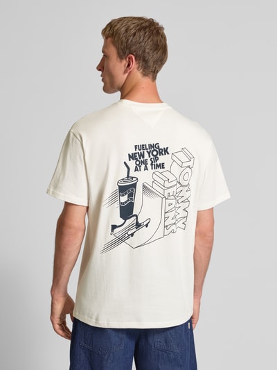 Tommy Jeans Regular fit T-shirt van puur katoen Offwhite - 4