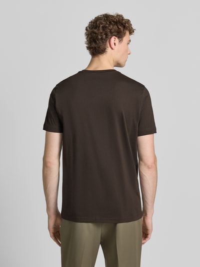 Christian Berg Men t-shirt z bawełny z okrągłym dekoltem Czekoladowy 5