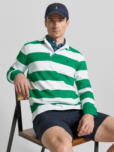 Polo Ralph Lauren Regular Fit Sweatshirt aus reiner Baumwolle Modell 'LS RUGBY M3' Gruen 3