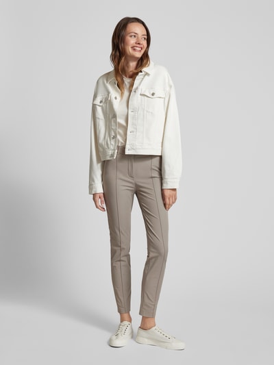 Raffaello Rossi Stoffen broek met steekzakken, model 'ANINA' Taupe - 1