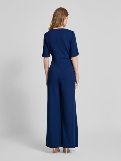 Adrianna Papell Jumpsuit in wikkellook met kralen Marineblauw - 5