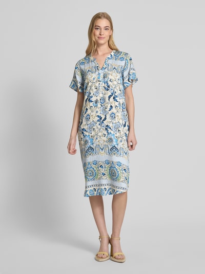 FREE/QUENT Tunikakleid mit Kappärmeln Modell 'Lisa' Hellblau 4