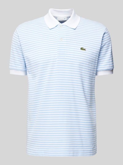 Lacoste Classic fit poloshirt met streepmotief Lichtblauw - 2