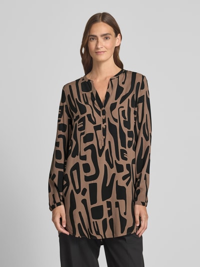 Christian Berg Woman Longbluse mit V-Ausschnitt Mittelbraun 4