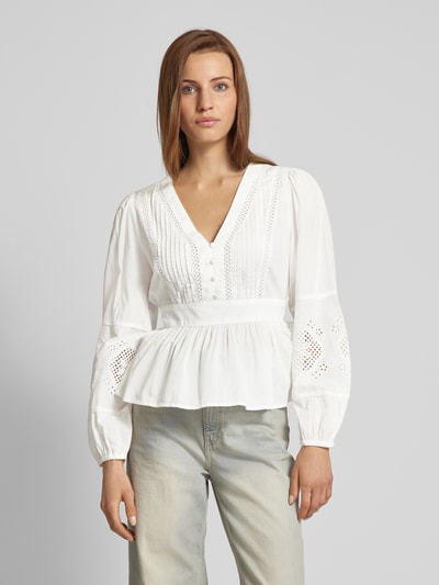 Vero Moda Bluse mit V-Ausschnitt Modell 'JAMILLA' Weiss 4