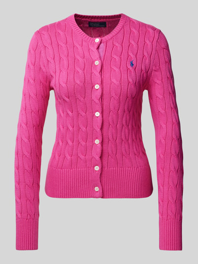 Polo Ralph Lauren Strickjacke mit Knopfleiste Pink 2