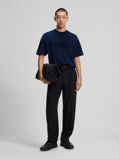 HUGO Oversized T-Shirt aus reiner Baumwolle Modell 'DINKEE' Royal 1