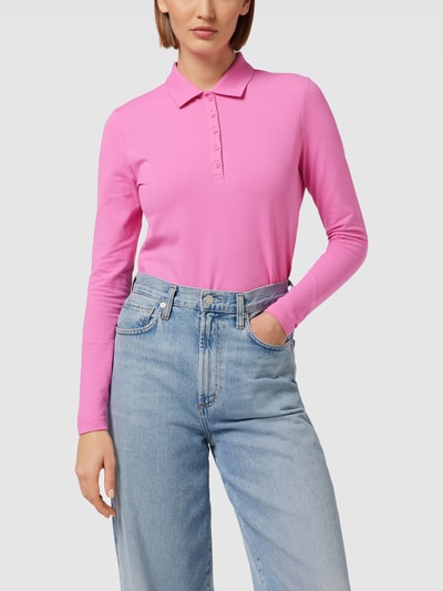 Montego Longsleeve mit Polokragen Pink 4