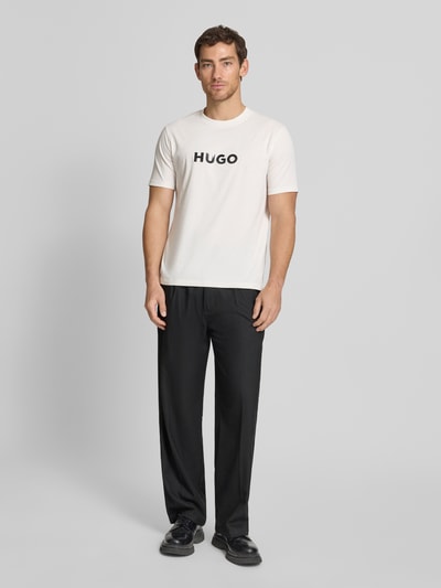 HUGO Regular Fit T-Shirt aus reiner Baumwolle Modell 'DUMEO' Kitt 1