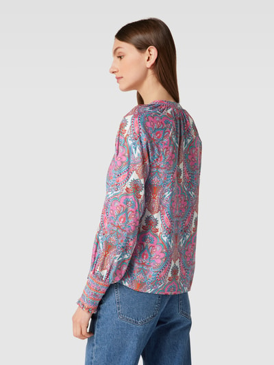 Emily Van den Bergh Bluse mit Allover-Muster Modell 'Paisley' Pink 5