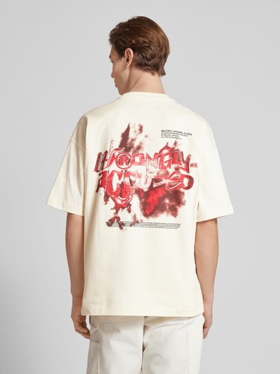 Multiply Apparel Oversized T-shirt met labelprint Offwhite - 5