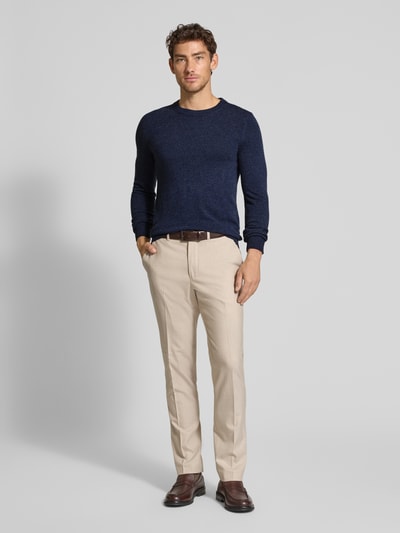 MCNEAL Gebreide pullover van wolmix met kasjmier Marineblauw gemêleerd - 1