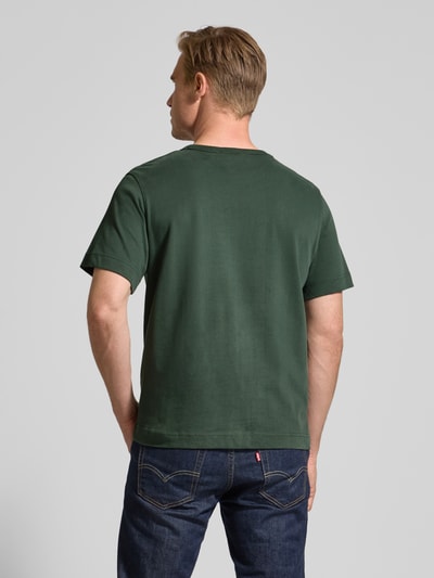 SELECTED HOMME Regular fit T-shirt van puur katoen, model 'CHRIS' Donkergroen - 5