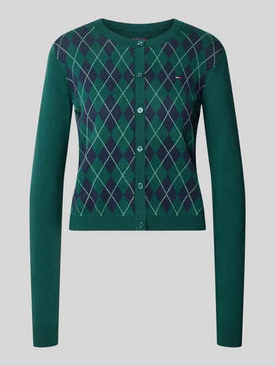 Tommy Jeans Regular Fit Strickjacke aus reiner Baumwolle Dunkelgruen 2