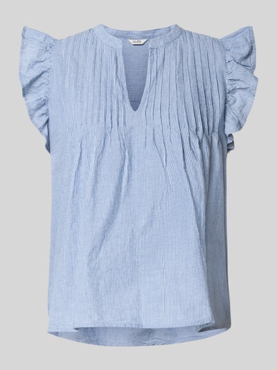 mbyM Top bluzkowy o kroju regular fit z plisami model ‘Gemala’ Jasnoniebieski 2