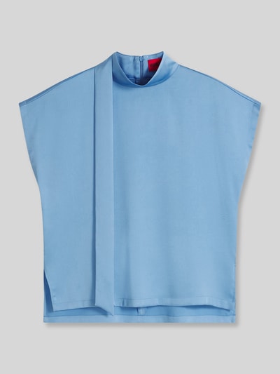 HUGO Regular Fit Blusenshirt mit Stehkragen Hellblau 2