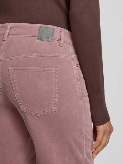 MAC Corduroy broek met wijde pijpen en steekzakken Rosé - 3