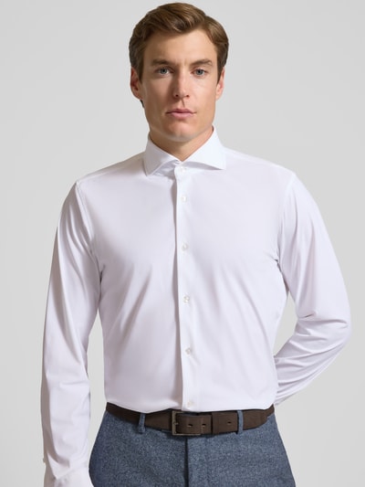 JOOP! Collection Slim Fit Business-Hemd mit Knopfleiste Weiss 3