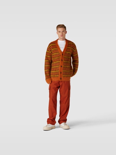 Marni Oversized Jacke aus Mohair-Mix Orange 1