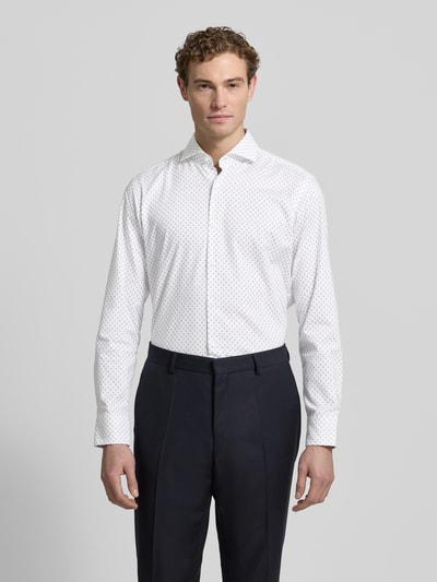BOSS Koszula biznesowa o kroju regular fit z bawełny z kołnierzykiem typu kent model „JOE” Biały 4