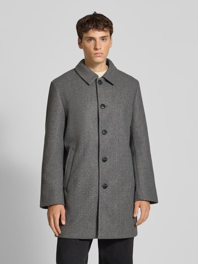 REVIEW Lange jas met steekzakken Middengrijs gemêleerd - 4