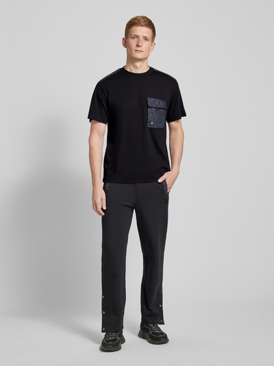 HUGO T-Shirt mit Label-Patch Modell 'Dabieno' Black 1