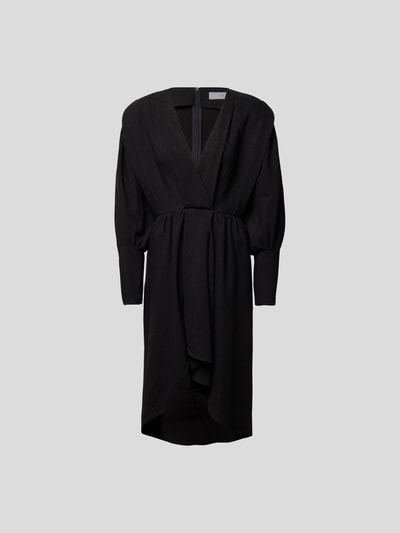 Iro Midikleid mit V-Ausschnitt Schwarz 2