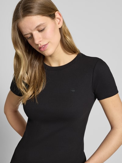 G-Star RAW Slim Fit T-Shirt mit Logo-Stitching Black 3