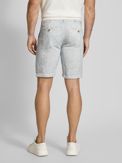 Colours & Sons Regular fit korte linnen broek met achterzakken Lindegroen - 5