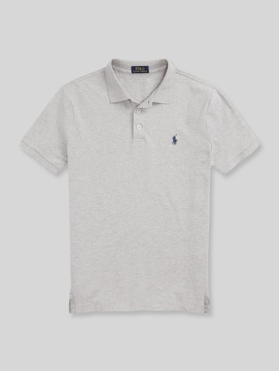 Polo Ralph Lauren regular fit poloshirt van katoenmix Lichtgrijs gemêleerd - 2