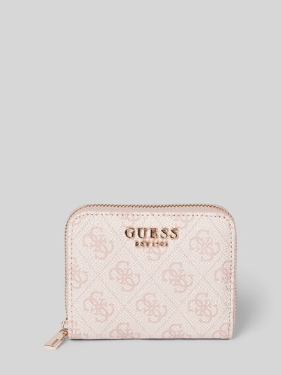 Guess Portemonnaie mit Label-Applikation Modell 'LAUREL' Rose 1