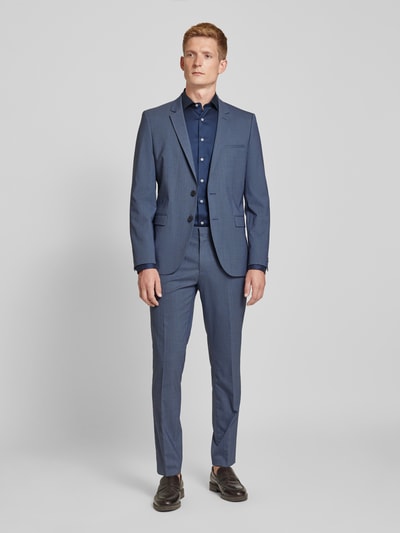 Eterna Slim fit zakelijk overhemd met kentkraag Marineblauw - 1