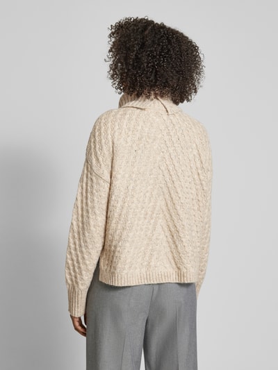 OPUS Strickpullover mit Rollkragen Modell 'Plinea' Beige 5