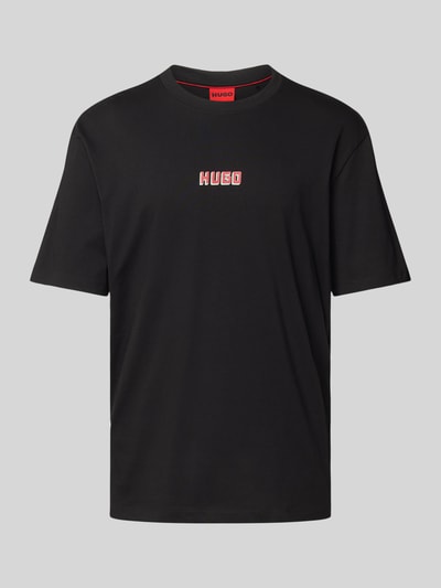 HUGO T-Shirt mit Label-Print Modell 'Diqitee' Black 2