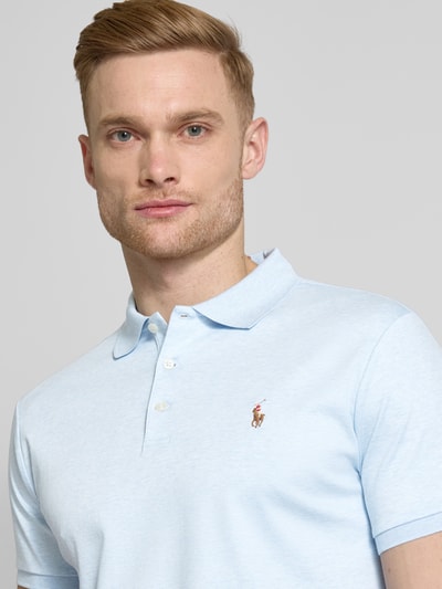 Polo Ralph Lauren Poloshirt mit Label-Stitching Hellblau 3