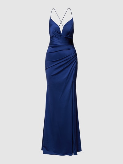 Laona Abendkleid mit seitlicher Raffung Marine 2