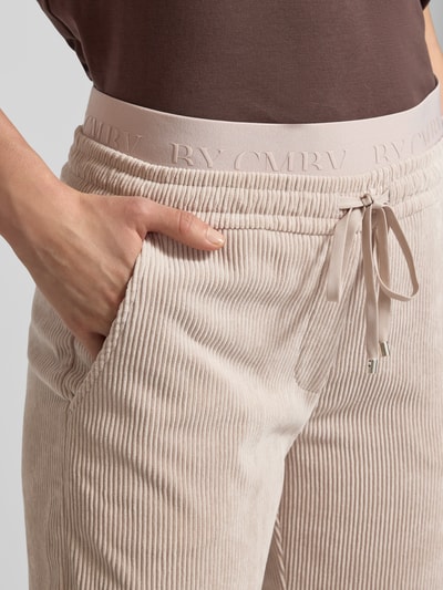 Cambio Corduroy broek met elastische band, model 'EDEN' Beige - 3