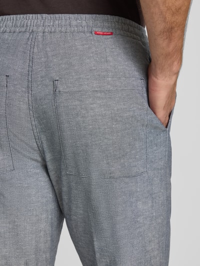 JOOP! Jeans Regular fit stoffen broek met tunnelkoord, model 'Rimon' Marineblauw - 3