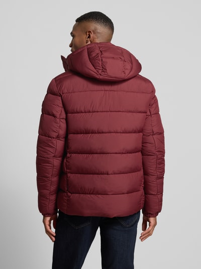 SAVE THE DUCK Kurtka pikowana z odpinanym kapturem model ‘BORIS’ Bordowy 5