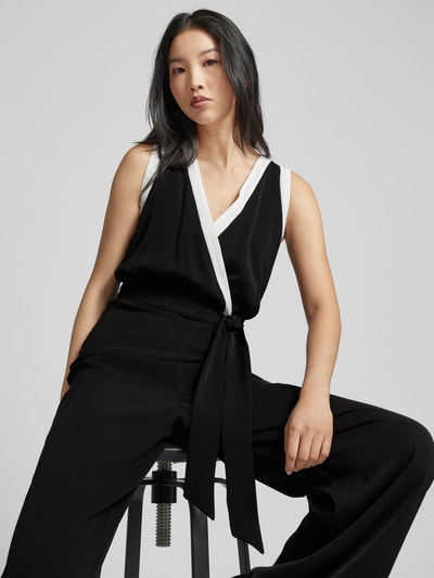 DKNY Jumpsuit met strikceintuur Zwart - 3