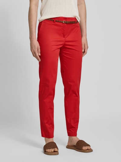 Christian Berg Woman Slim Fit Stoffhose mit verkürztem Schnitt Rot 4