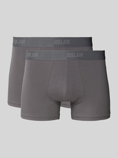 SLG Boxershort met elastische logo in band in een set van 2 stuks Lichtgrijs - 1