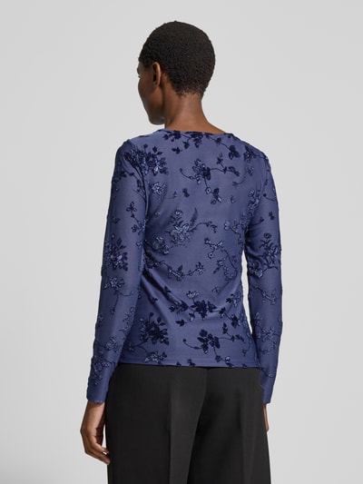 FREE/QUENT Longsleeve in semitransparentem Design Modell 'BISKA' Blau 5