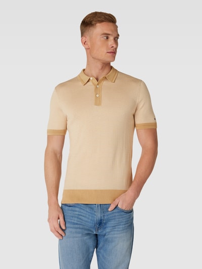 Tommy Hilfiger Koszulka polo w jednolitym kolorze Camel 4