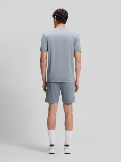 BOSS Green Slim Fit Sport-T-Shirt mit Label-Print Modell 'TS_Active' Rauchblau 5